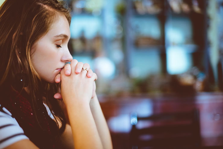 Woman releasing Trauma from body by breathing