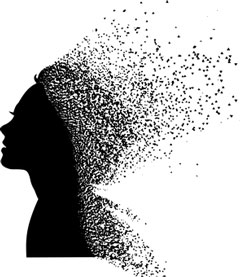 Illustration of a woman’s mind with anxiety