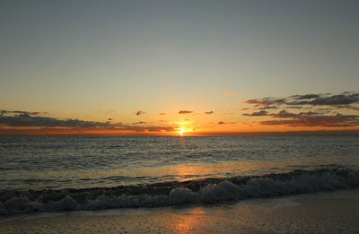 Photo of a sunset in Hallandale/Hollowood area of Miami, Florida